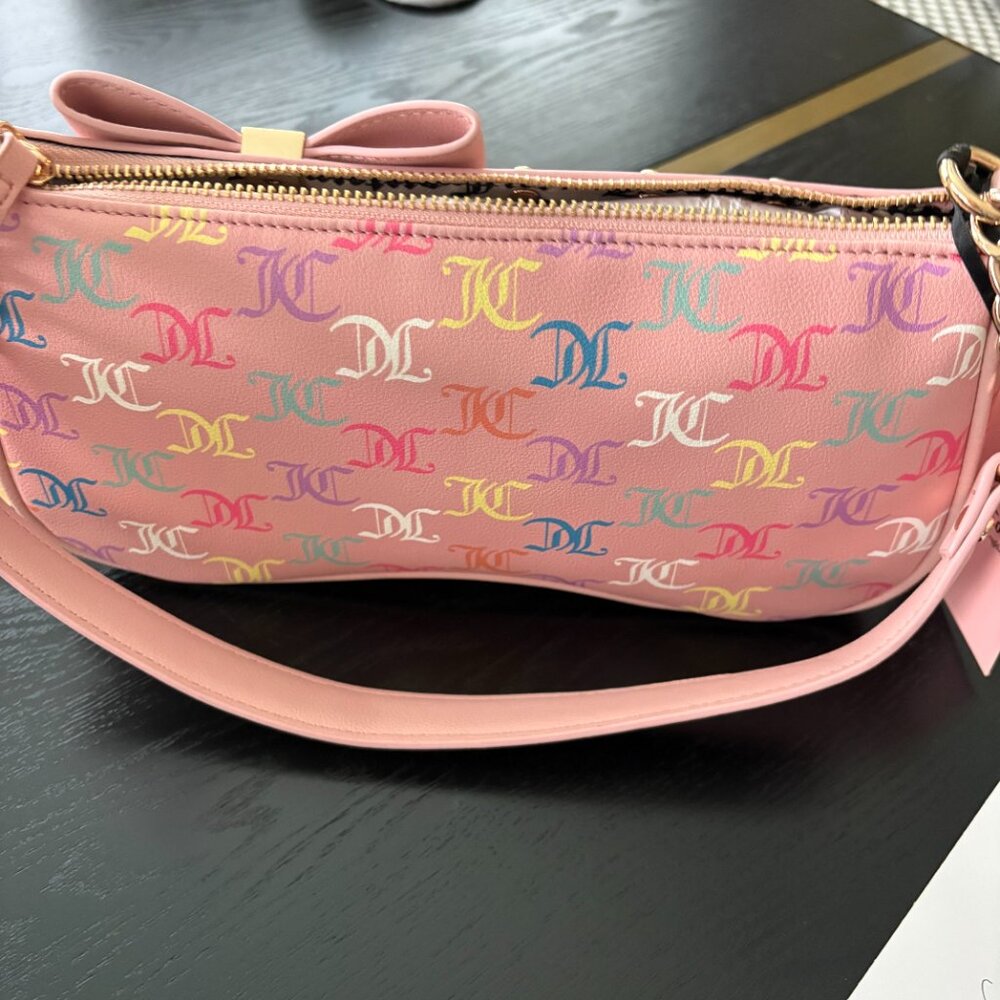 Juicy Couture Pink Logo Bow Shoulder Bag NWT Gold Hardware Y2K - Picture 4 of 7